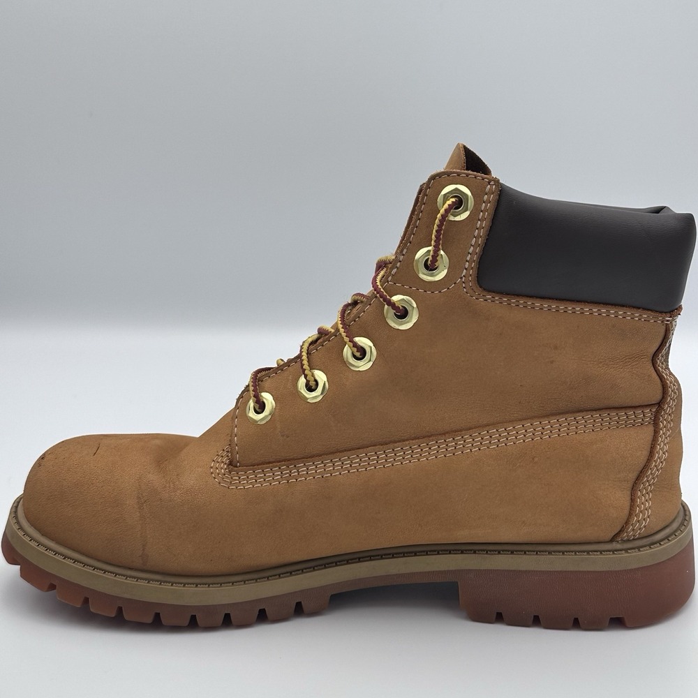 Timberland‎ 6-Inch Premium Boots Wheat Nubuck Waterproof Junior Size 6M - Used - Picture 4 of 10